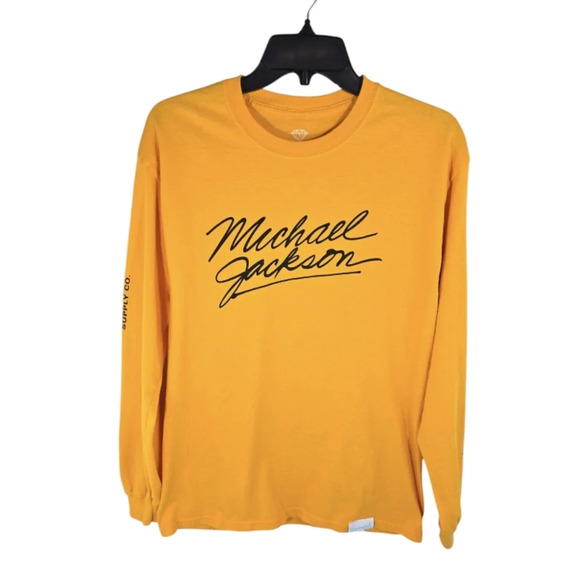 {Diamond Supply Co.} Michael Jackson Long Sleeve Signature Photo Print T-Shirt - Picture 1 of 9